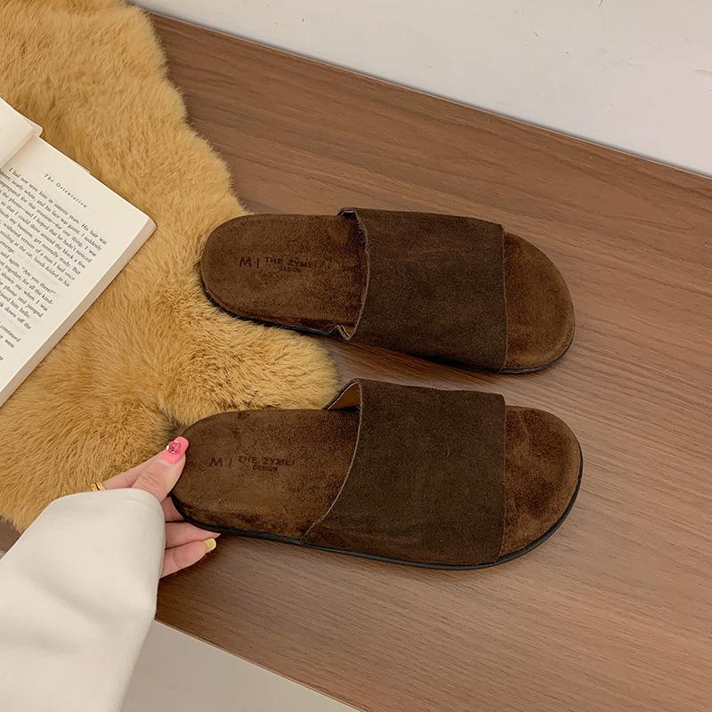 

Fashion Summer Cork Sandals Women Fashion Clogs Thick-soled Slippers Women Suede Beach Sandals with Arch Support Women Clogs Sandals 35