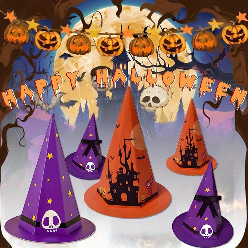 1/20pcs Halloween Hat-shaped Candy Box Ghost Witch Trick or Treat Box Set Party Favors Decor Holiday Gifts Packaging Supplies