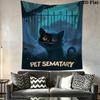 Black Forest Kitty Pattern Home Decor Tapestry, Wall Hanging, Decorative RV Wall Cloth.SGT0917319