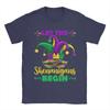 Funny Let The Shenanigans Begin Mardi Gras TShirts for Unisex Crewneck  Cotton T Shirt  Short Sleeve Tees Adult Tops