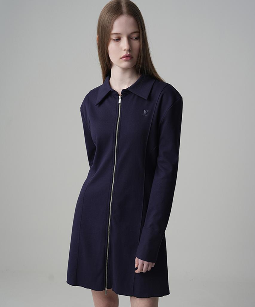 Urban Dress Sopy Collar Long-Sleeve Dress - 4Col