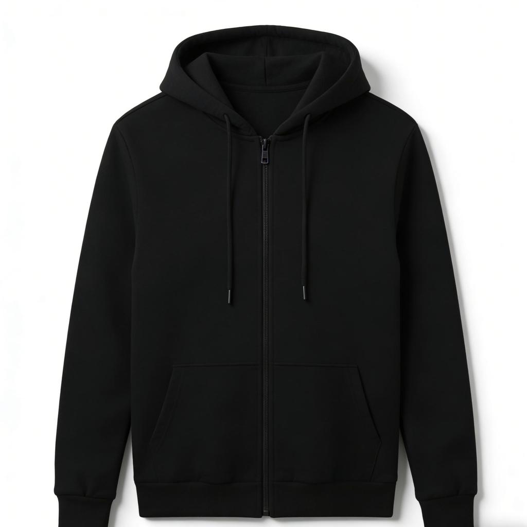 Men's Spring/Autumn Basic Solid Color Zip-Up Hoodie! Heavyweight Cotton Drawstring Kangaroo Pocket Loose-Fit Jacket, Multi-Color Versatile Top
