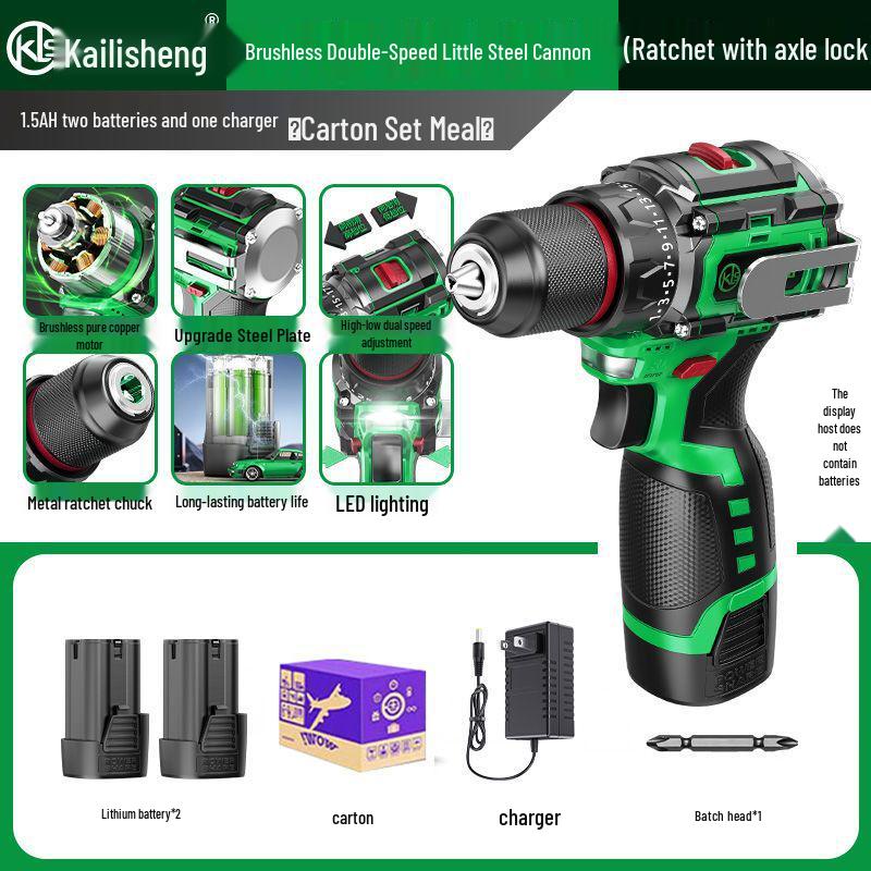 Kailisheng Portable Copper Brushless Hand Drill with Ratchet Chuck