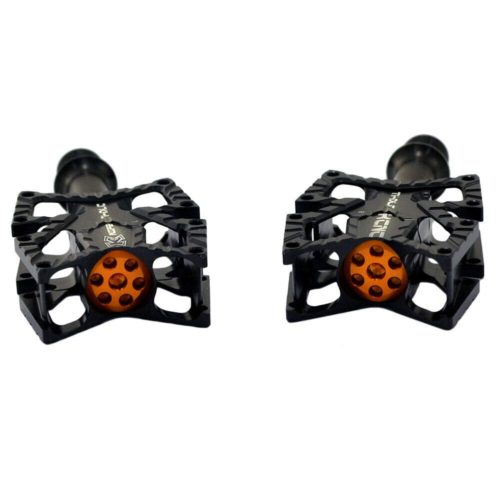 KCNC KNIFE Titanium Spindle Road Platform Pedals, Gold, KPED01-TI