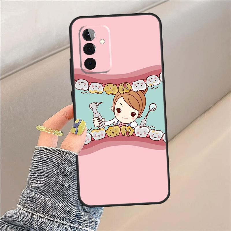 Cartoon Dentist Dental Teeth Case For Samsung Galaxy A06 A05 A32 A16 A55 A36 A26 A54 A34 A14 A22 A52 A35 A15 A53 A13 A56