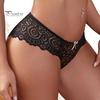 Underpants Women Briefs Hollow Out See-through Lace Thin Bow-knot Sexy Panties Mid Waist High-elasticity Lady for Daily Wear