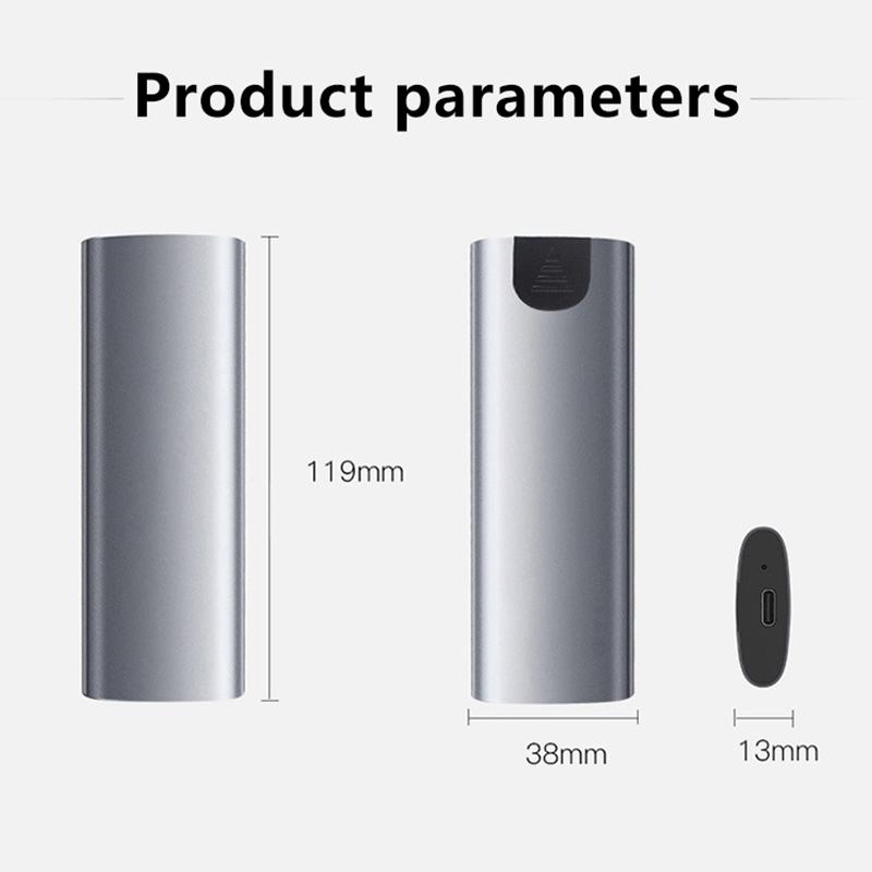 M.6 Hard Disk Box 3.1 Dual Protocol NVME/NGFF SATA SSD Type-C 3.1 Disk Tool Free M.2 SSD Case Built-in Metal Heat Sink