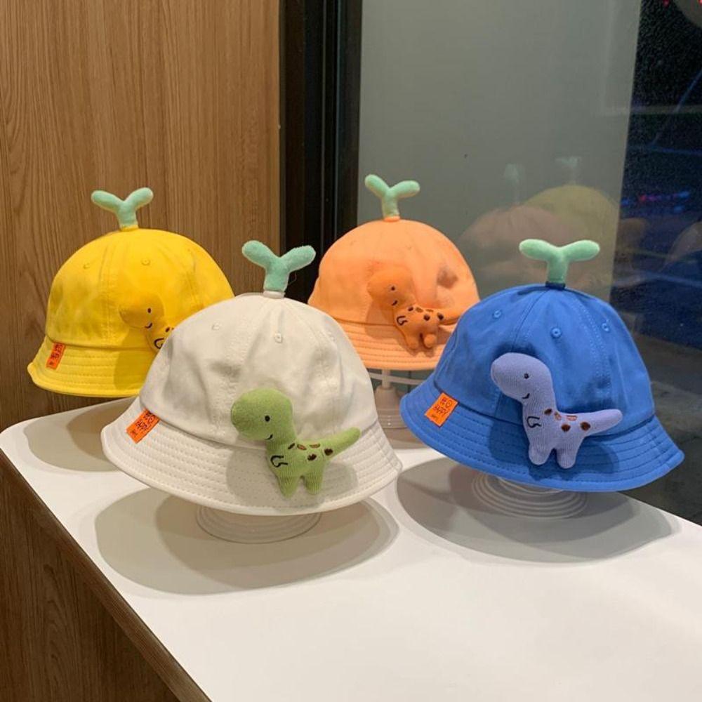 Casual Fisherman Hats Cartoon Dinosaur Sunshade Hat New Bucket Hat  Spring Summer