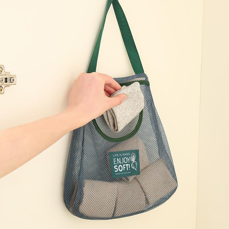 1PC All-Purpose Portable Breathable Mesh Storage Bag; Suitable for Kitchen Hanging Fruit and Vegetable Storage