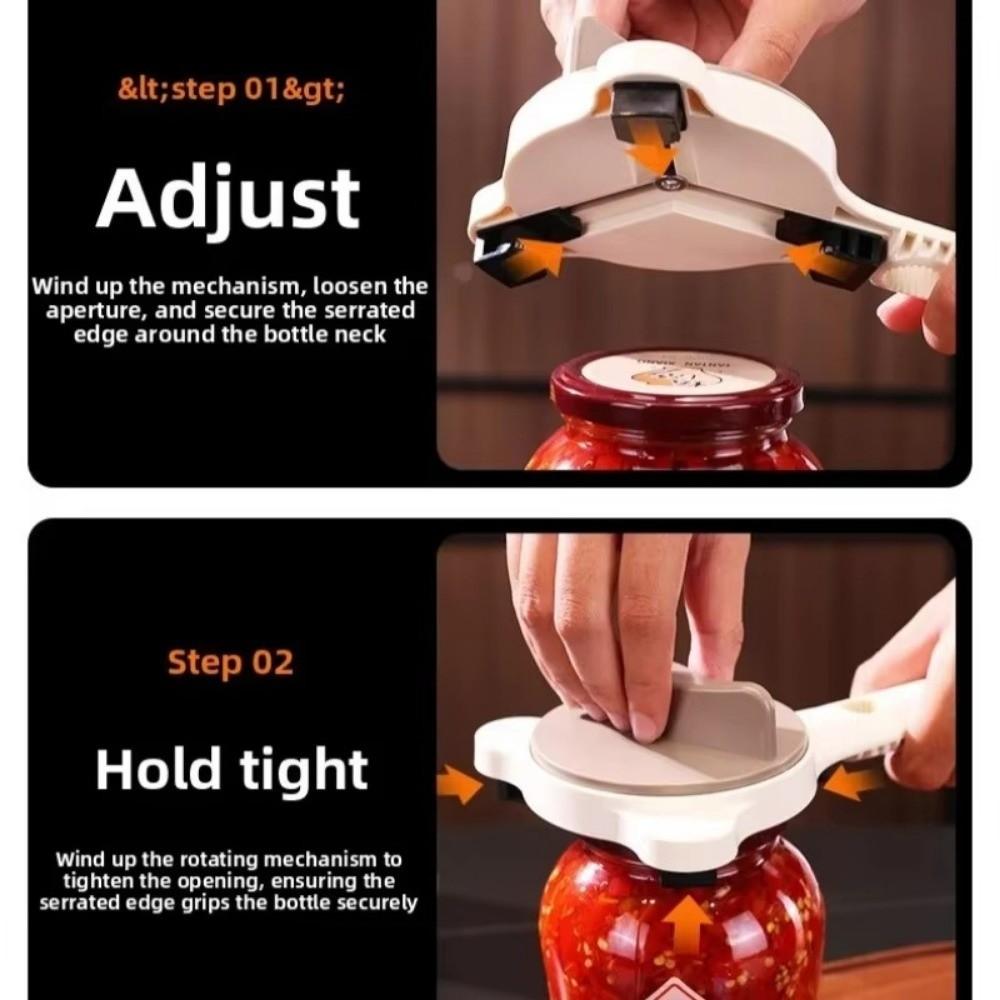 Anti Slip Can Opener Bottle Labor-saving Smooth Edge Jar Lid Gripper Easy Grip Manual Bottle Cap Remover Restaurant