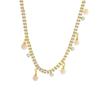 French Retro Gentle Literary Symphony Pearl Necklace, Niche High-End Sense, Simple And Exquisite Diamond-Encrusted Collarbone Chain For Women