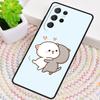 Mochi Peach Cat soft Silicone Phone Case For Samsung Galaxy note 10 pro S26 S25 S24 S23 S22 S21 Plus S25Ultra Capa Cover