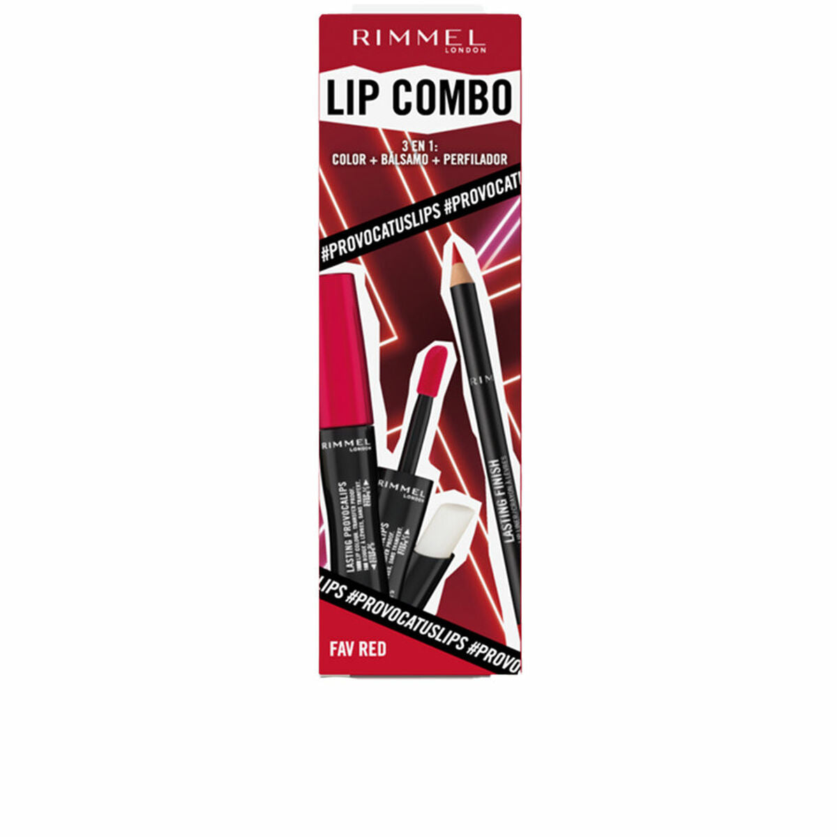 

Rimmel London Lip Combo 3 Piece Makeup Set Fav Red