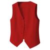 Dámská vesta jednořadá jednořadá, jednořadá, bez rukávů, výstřih do V, úzký střih formální obchodní styl cardigan retro kancelářská svatba banketová vesta