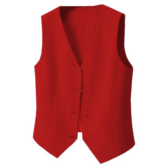 Dámská vesta jednořadá jednořadá, jednořadá, bez rukávů, výstřih do V, úzký střih formální obchodní styl cardigan retro kancelářská svatba banketová vesta