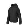 Solid Color Outdoor Casual Sports Zip-Up Hooded Warm Jacket With Down Women Jackets Black P424W130-0018