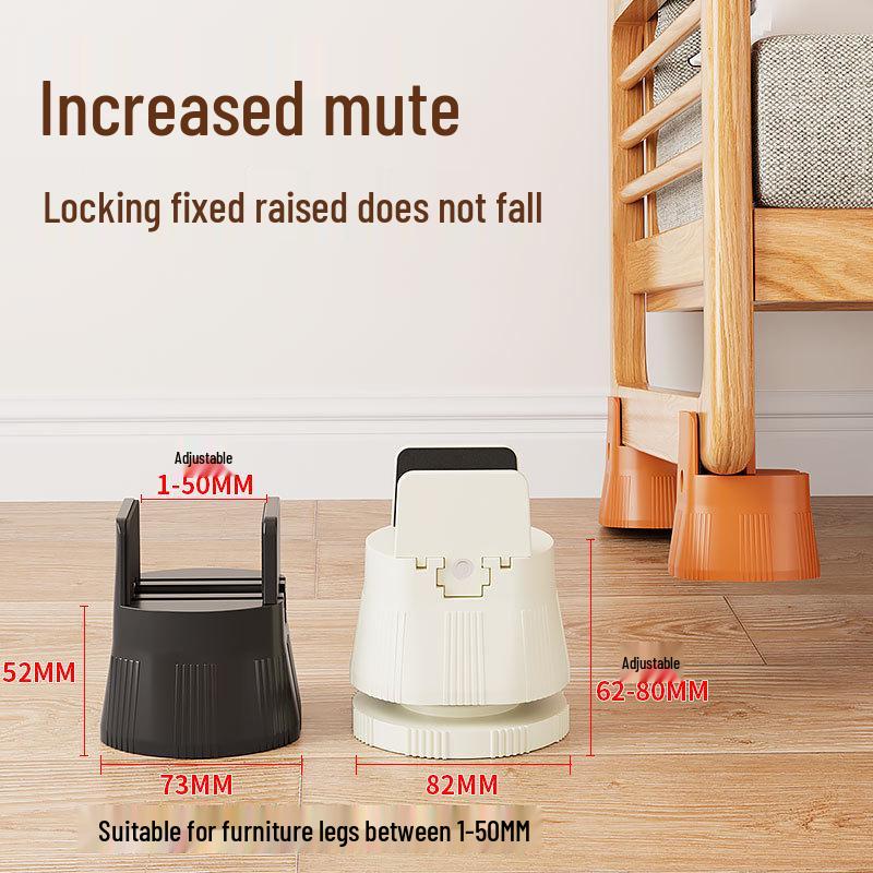 Adjustable Furniture Leg Pads for Height Elevation: Bed, Sofa, Coffee Table Supports