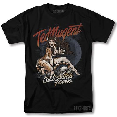 Camiseta Ted Nugent Concierto de Rock Merchandising Gira Diseño Gráfico Vintage Camiseta