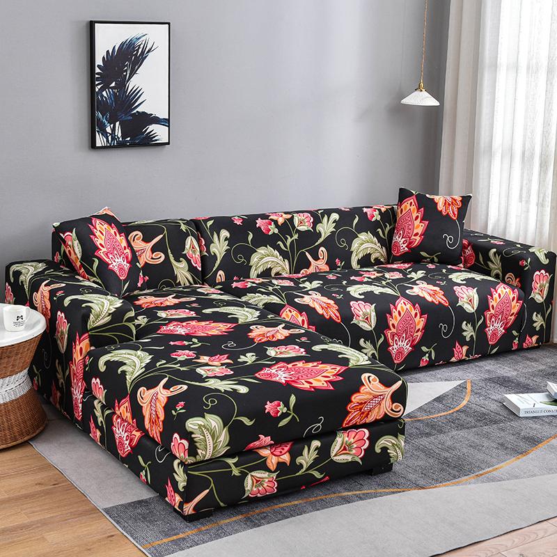 Stretch Couch Covers Soft All-Inclusive Armchair Sofa Slipcover Fitted L-Shaped, Sectional, Chaise Sofa Cover 1/2/3/4 Seater 1Pc