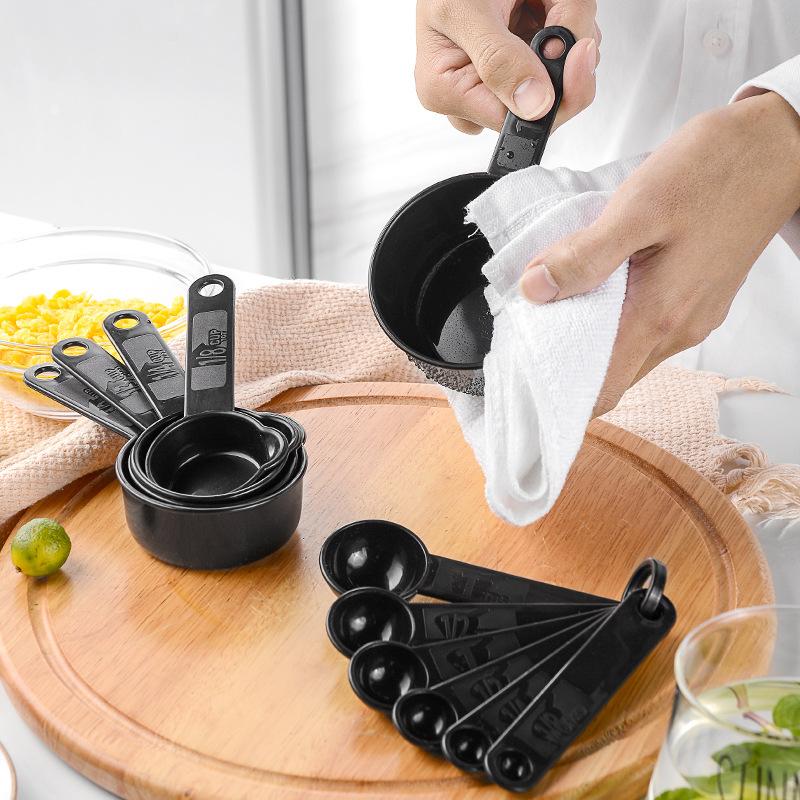 11Pcs Kitchen Measuring Tools Set Plastic Measuring Spoons Teaspoon Sugar Scoop Cooking Baking Cake Flour Measuring Cups New