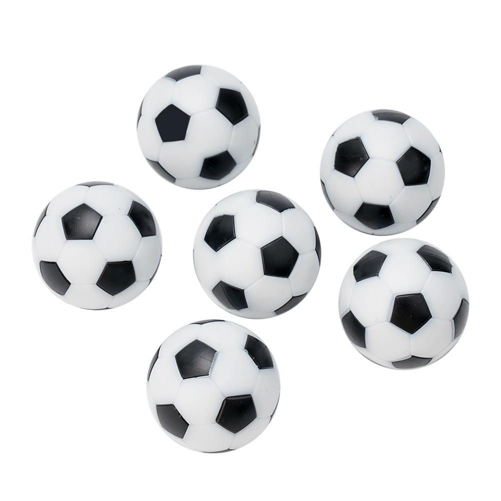 White and Black 32mm Foosball Table Football Replacement Balls (Pack of 6)