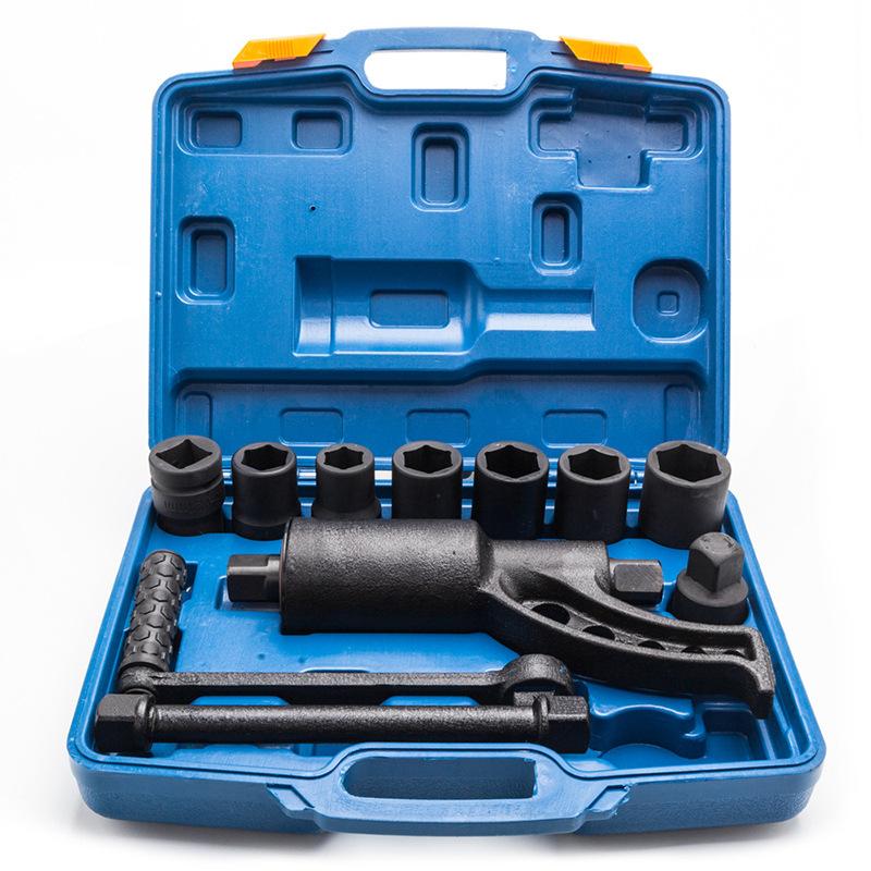 Heavy-Duty Labor-Saving Tire Wrench for Trucks, Torque Multiplier Wheel Nut Remover Tool with 8 Sockets for Car & Truck Tire Disassembly 1:65 standard type