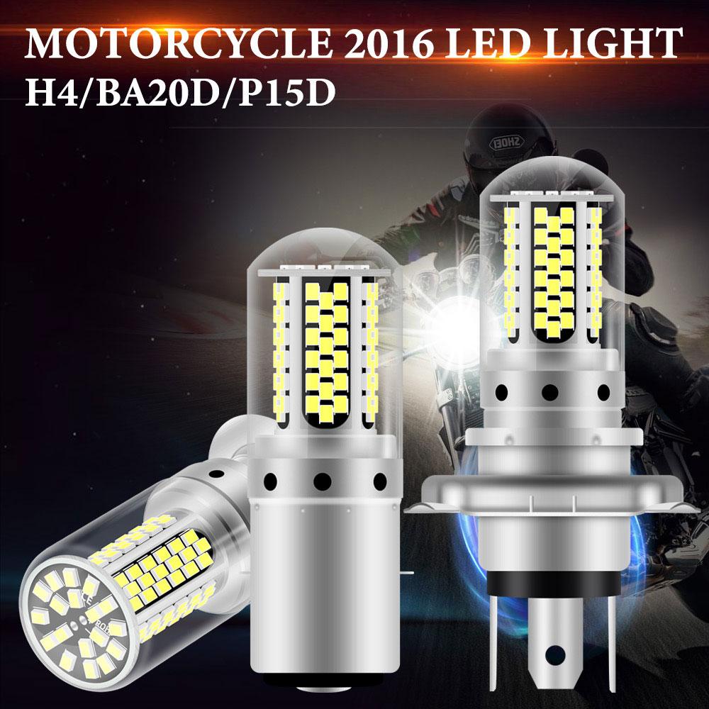 1PCS Motorcycle Headlight H4 Moto H6 BA20D P15D Lamp 12V 6000K 108Pcs Chips LED Super Bright Autobike Fog Lamp ATV Lamp