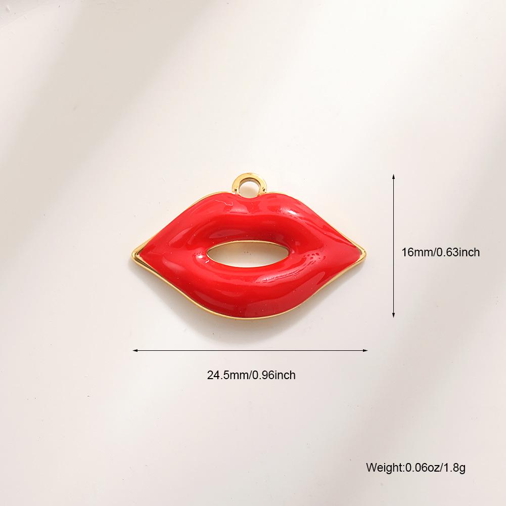 Stainless Steel Drip Oil DIY Pendant: Stylish Lips & Donut Charms with Titanium Steel Bracelet, Necklace & Earrings
