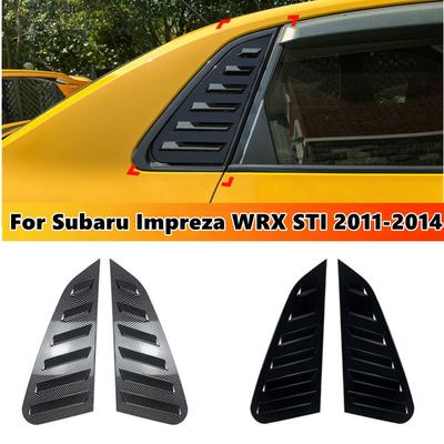 For Subaru Impreza WRX STI 2011-2014 ABS Plastic Rear Window Quarter Louver Cover Side Vent Trim Car Adhesive Accessories