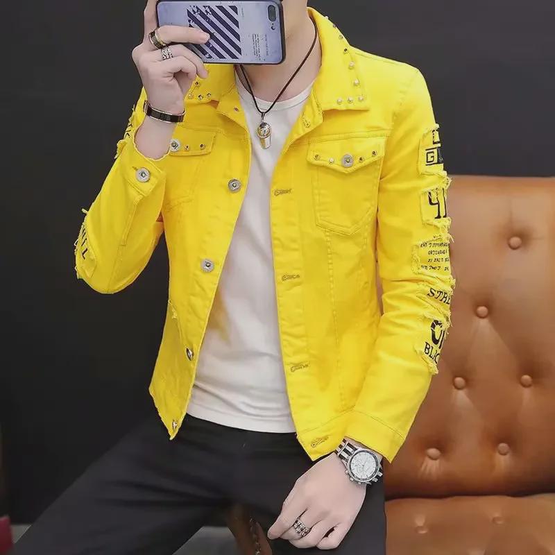 Jaqueta Jeans Masculina Moderna Solta - Moda Primavera/Outono