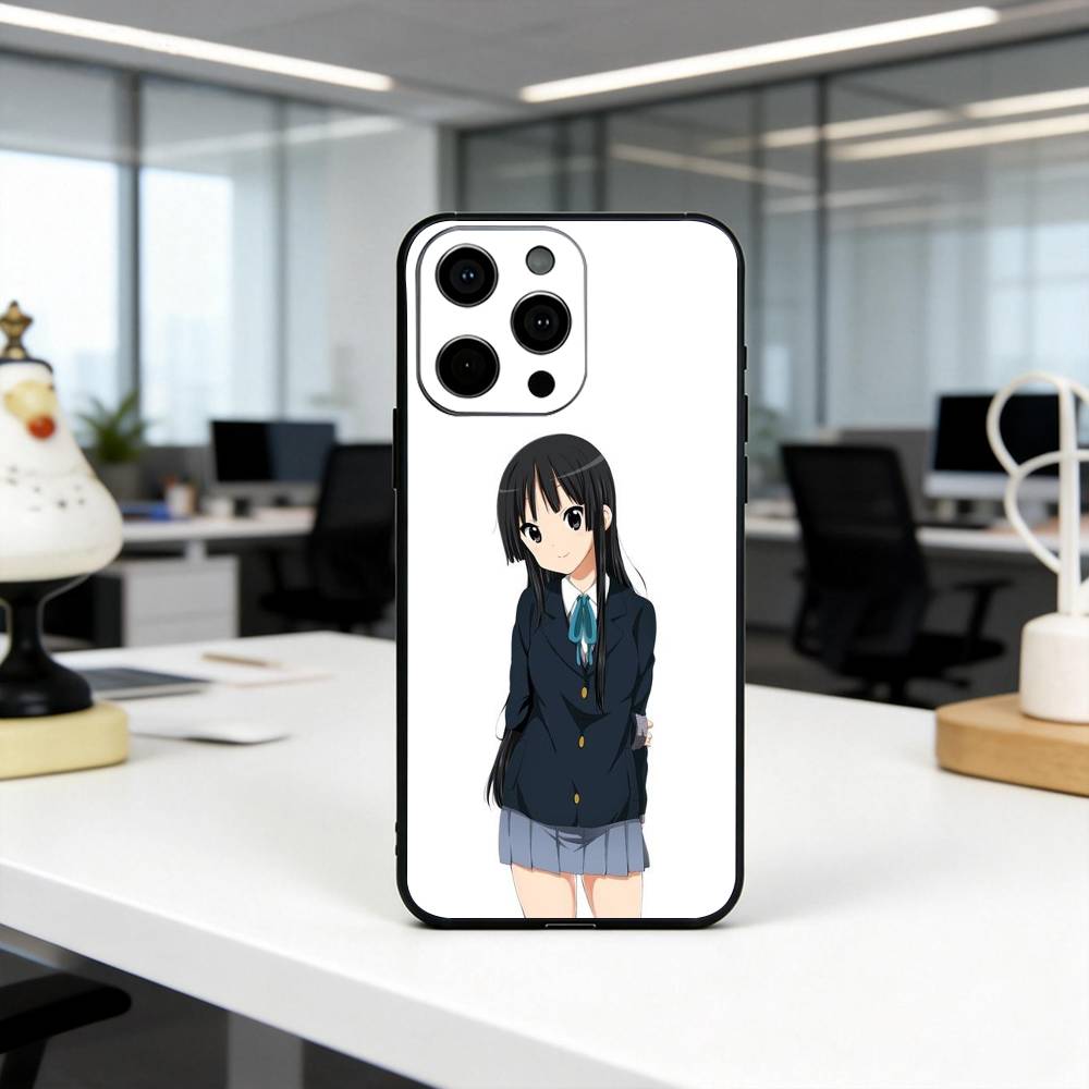 K-K-ON Mio Akiyama-KMA Phone Case For iPhone 17, 16,15,14,13,12,11 Plus,Pro Max, Others Soft Black Cover iPhone16promax