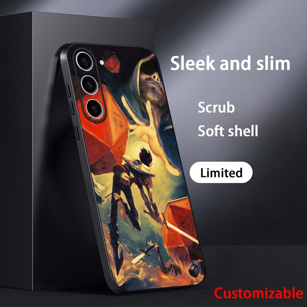 Dungeons Dragons dnd cool game Phone Case For Samsung Galaxy S26 S25 S24 S23 S22 S21 Plus Ultra Note20 Soft Black