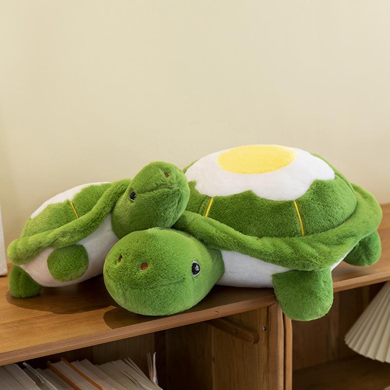 New little turtle doll plush toy cute poached egg turtle throw pillow marine animal doll birthday gift