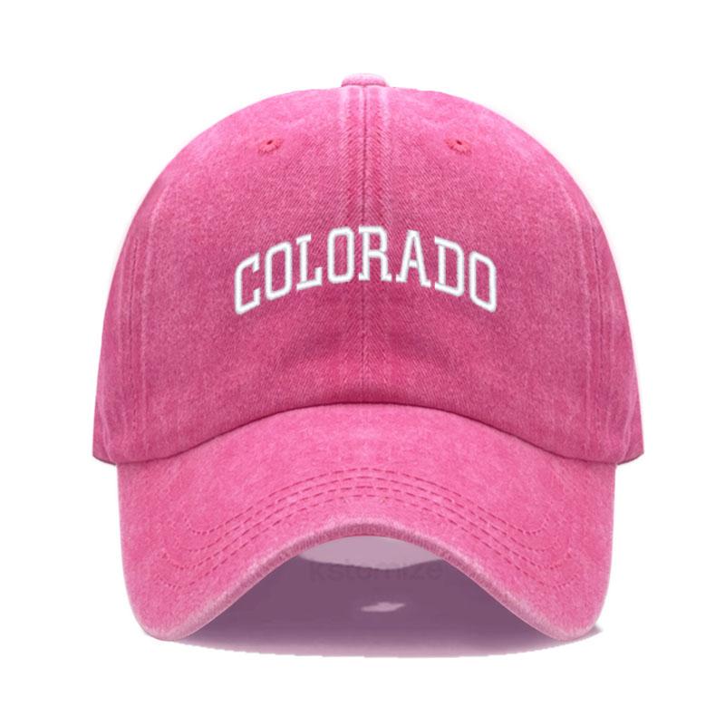 Cappellino da baseball unisex in morbido cotone con ricamo LETTERA COLORADO Regolabile Unisex Cappellini Sportivi Casual per Donne Uomini
