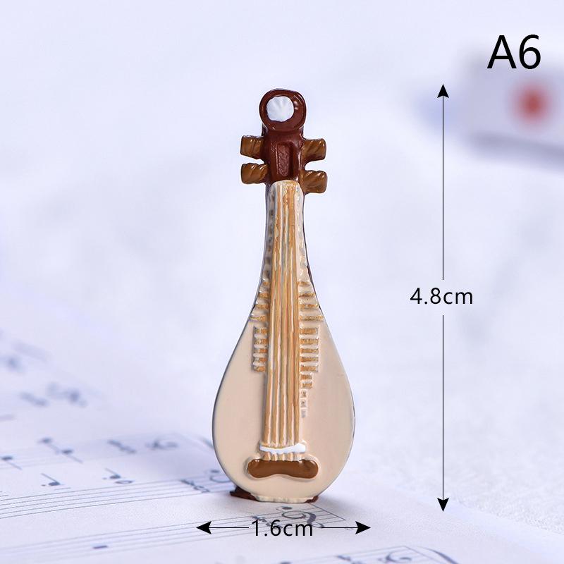 Dollhouse Miniature Simulation Violin Guitar Drum Piano Flute Musical Instrument Model Toys Decoration Accessories