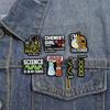 7 Pcs/Set Enamel Pins Chemicals Structure Enamel Lapel Pin Creative Brooch Pins Funny Jewelry Gift for Friend