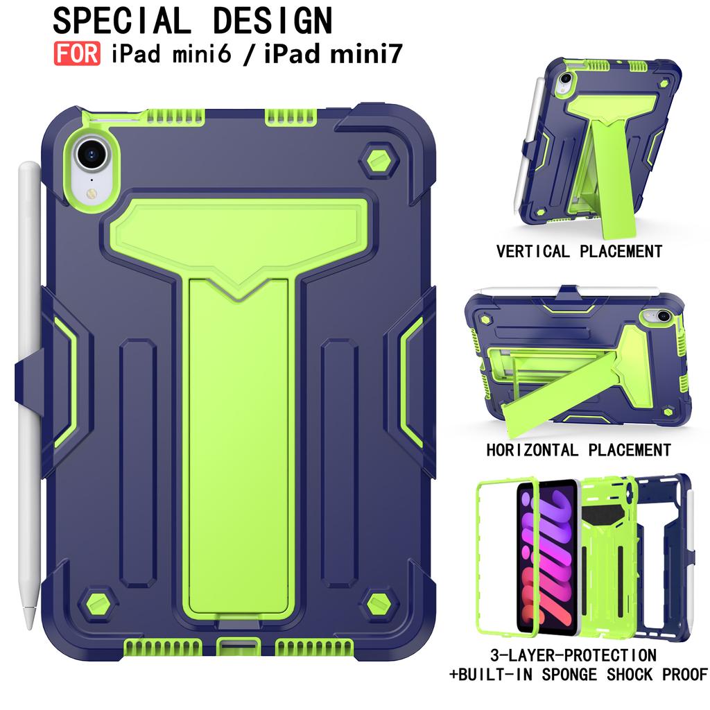 Armor Case for Universal for IPad Mini 7 A17 Pro 2024 Mini 6 2021 8.3" A2993 A2995 A2996 A2567 A2568 A2569 Hybrid Stand Cover