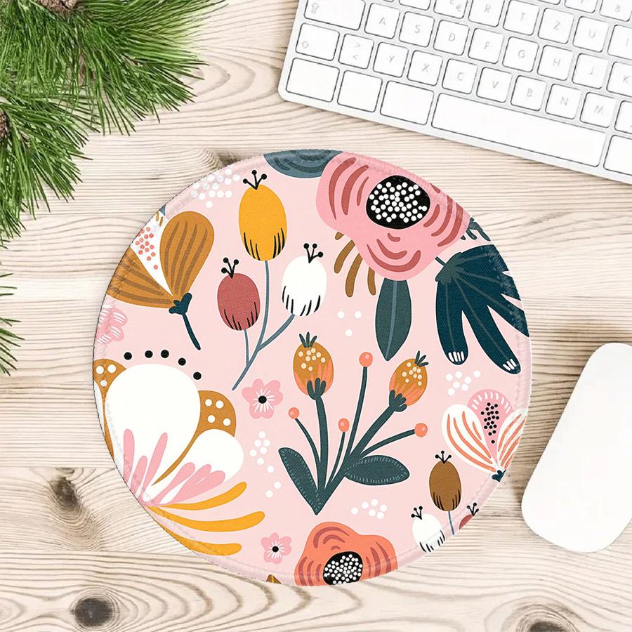 1pc Mouse Pad office Pad Keyboard Mouse Pad Computer Laptop Pad Desk accessories Game Console Pad Anti slip Flower Print