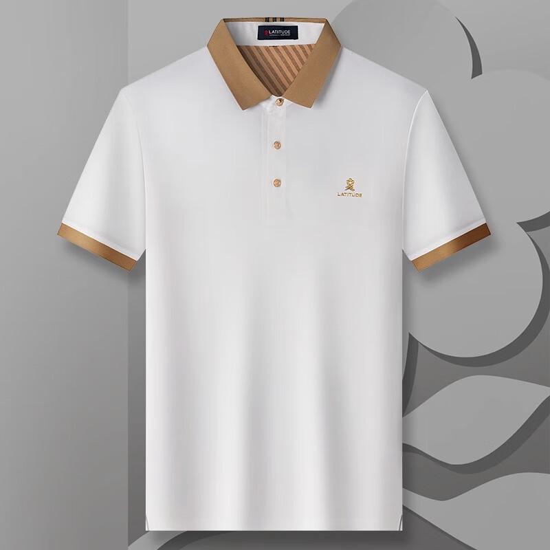 Мужская летняя полоскатая футболка-поло с коротким рукавом MONTAGUT 3XL