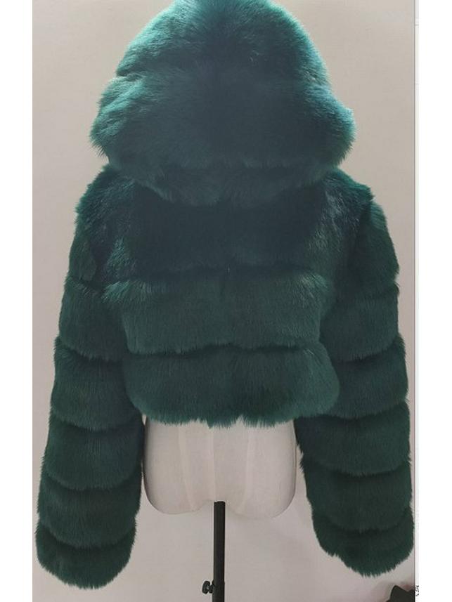 New European & American Short Faux Fur Coat