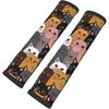 Black White Checkered Print Seatbelt Pads Fits Cars Trucks SUV Sedans Air Permeability Car Seatbelt Strap Cover, Racing Pattern Auto Interior