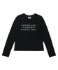 Mihebeu Slogan Long Sleeve Black