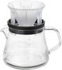 Akebono Sangyo Coffee Server Storon 400 Compact Dripper Set Black 3 Cups Made In Japan Made of Light and Unbreakable Tritan Resin Transparent Like