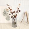 Naturally Dried Cotton Farmhouse Artificial Flower Filler Floral Branch for Diy Wedding Party Decoration Fake Flowers