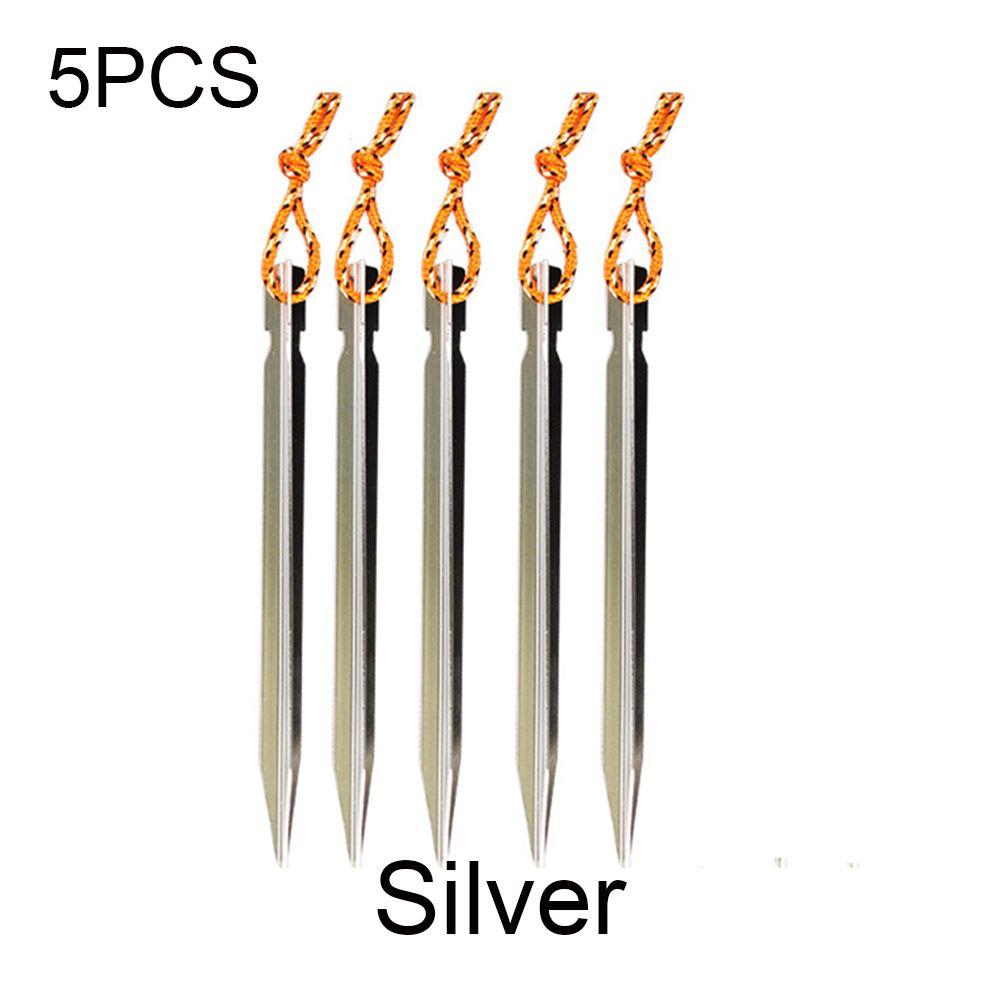 5/10pcs 18cm Ultralight Strong Aluminium Alloy Stake Nail Tent Peg Stakes Camping Hiking Triangular 5pcs серебряный