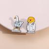 Cartoon Animal Doctor Enamel Pins Trust Me I'M A Ducktor Funny Medical Cat Stethoscope Brooches Lapel Badge Jewelry Gifts