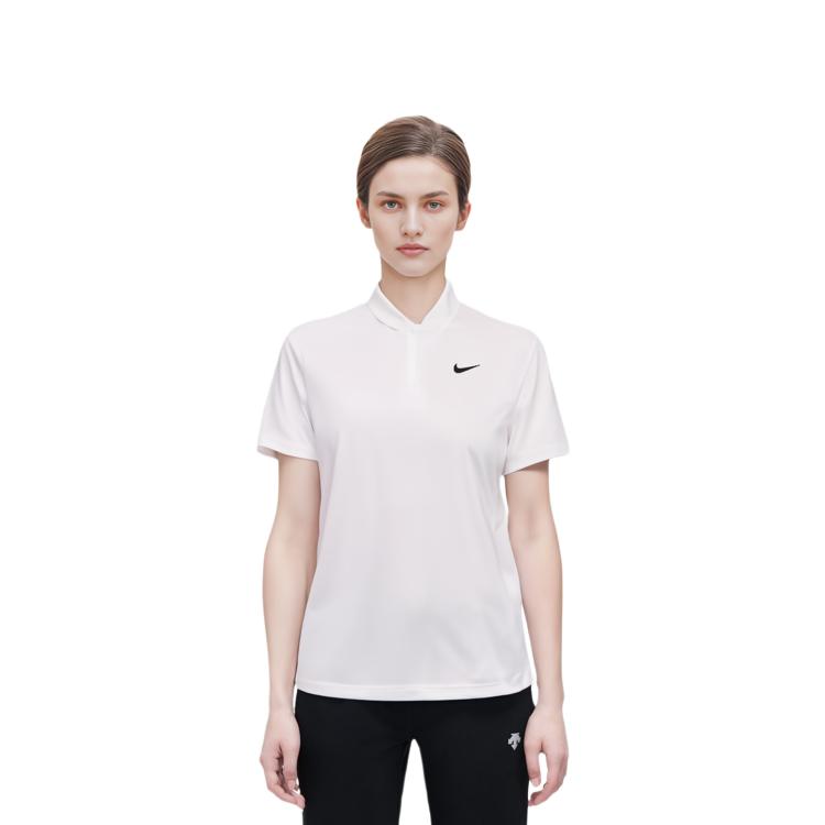 Nike Logo Quick-Dry Comfortable Casual Sports Polo Shirt Unisex Tops White CU9793-100