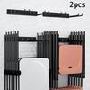 2 Pièces Étagère de Rangement Pliante Chaise Porte-Garage Jardin Outil Organisateur Capacité de Charge 240 Livres Balai