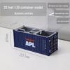20ft Container Model Pen Holder & Business Card Box with Customizable Patterns/Text - Plastic Ornament