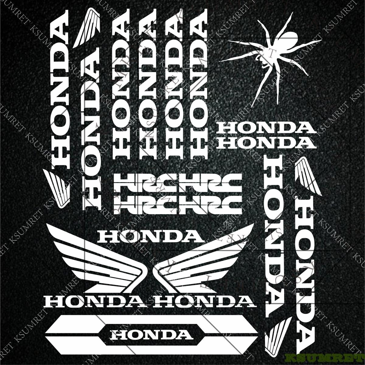 AAAKG1 For Honda Stickers Motorcycle Sticker Decal Helmet Reflective Decals